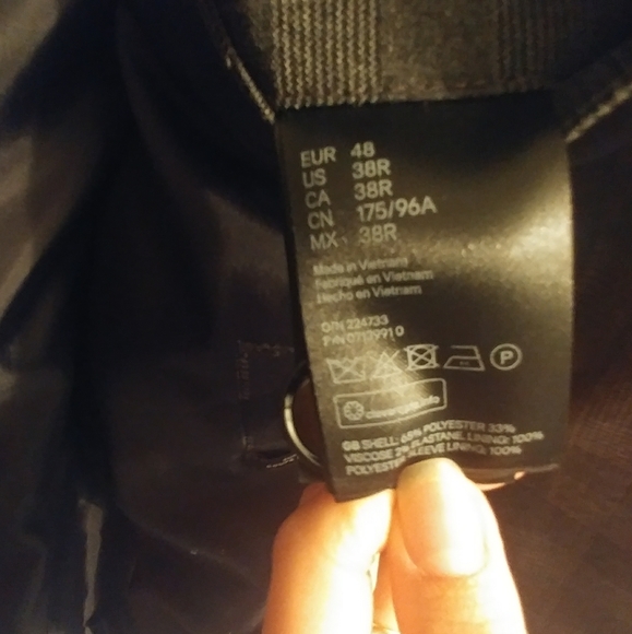 H&M Dark Gray Checked Oversized Blazer Jacket - Picture 11 of 14